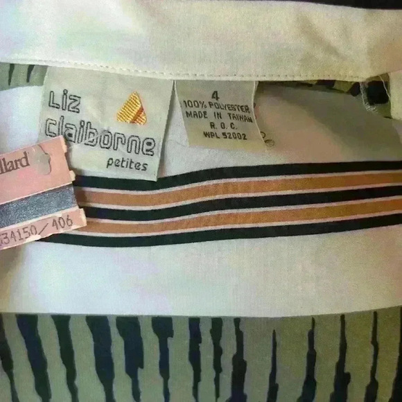 Vintage Liz Claiborne 80s Blouse NWT Shoulder Pads - Picture 6 of 10